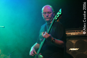 Photo of Eric on stage with Static Rain