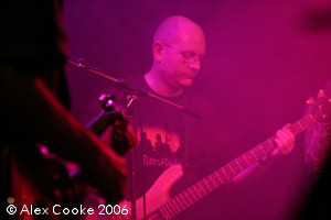 Photo of Eric on stage with Static Rain