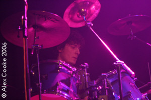 Photo of Gareth on stage with Static Rain